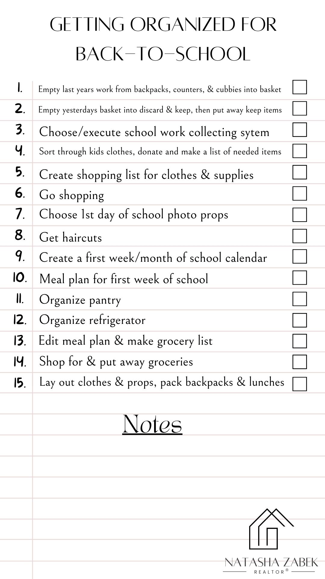 Back-to-school list
